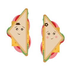 Seamless pattern dedicated to the sandwich.