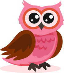 flat autumn forest animal collection