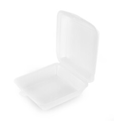Foam box isolated on white background