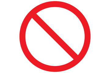 Stop icon. Forbidden sign. Restriction symbol. Red stop icon. Transparent warn
