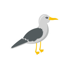 seagull flat icon. seagull clipart on white background.