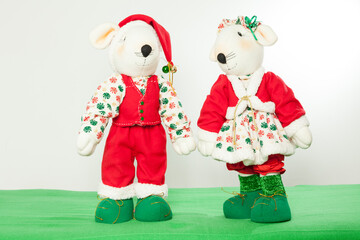 Christmas Decoration - Christmas Mice Of Plush Figure