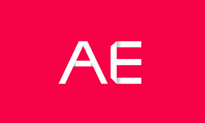 AE is a unique 3D logo with a attractive design and pink background.