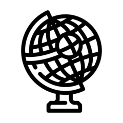 Obraz premium globe for researching business globalization line icon vector. globe for researching business globalization sign. isolated contour symbol black illustration