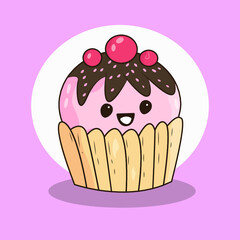 cupcake with cherry