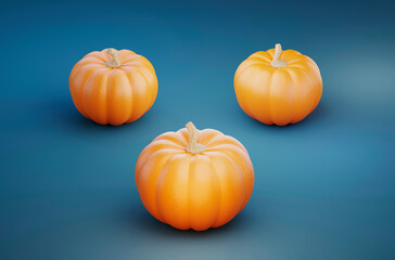 pumpkin and pumpkins,3d rendering