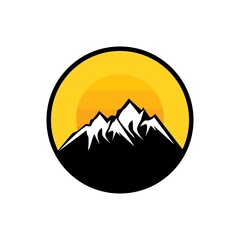 Mountain logo icon vector template.