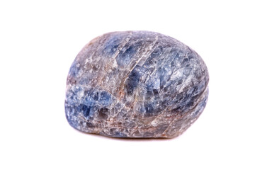 Macro mineral stone sapphire on white background