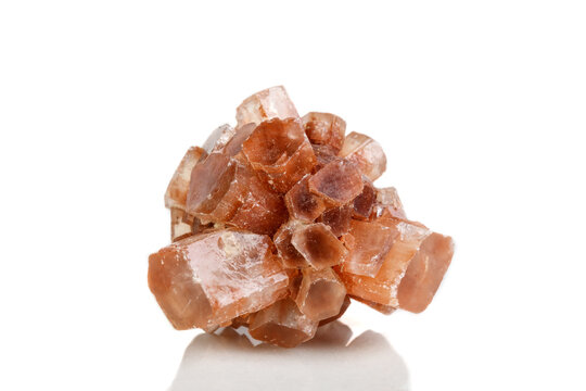 Macro mineral stone Aragonite on a black background