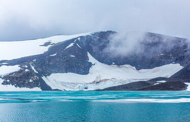 Galdhøpiggen in Jotunheimen Lom largest highest mountain in Norway Scandinavia.
