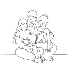 Dad reading for kids.