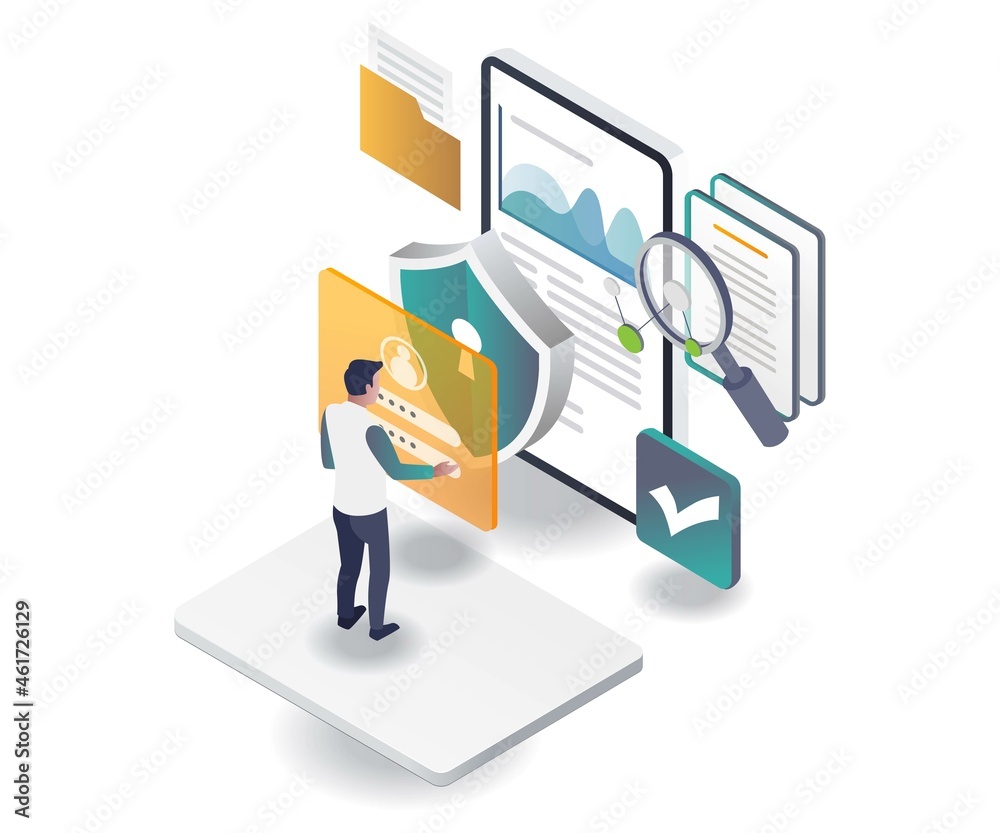 Aufkleber Mobile Device Security with password