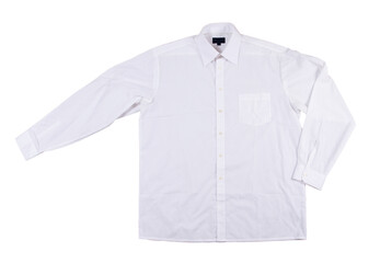 White shirt, white long sleeved shirt isolated.