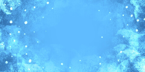 winter christmas blue abstract empty snow background. frame and place for text