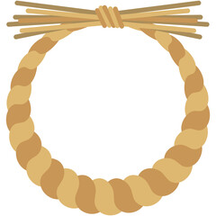 シンプルな注連縄のイラスト