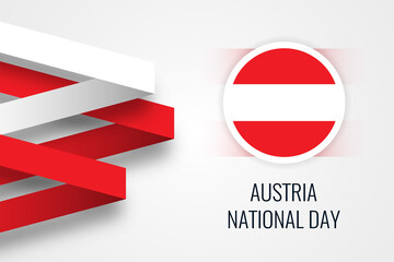 Austria National Day Background Illustration Template Design