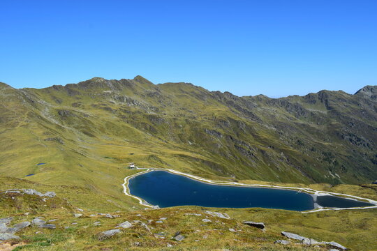 landscape with lake and mountains