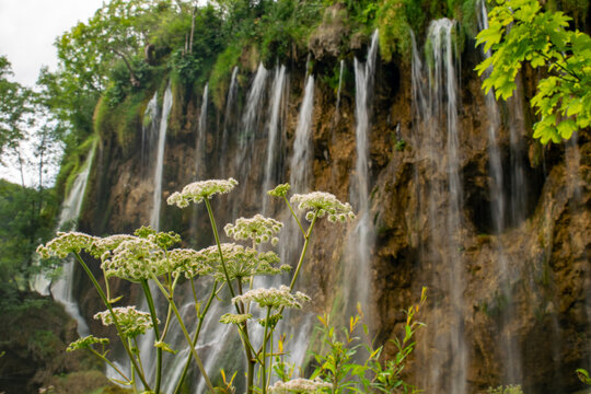 waterfall by the Plitvička jezera
