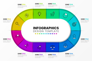 Infographic design template. Creative concept with 12 steps