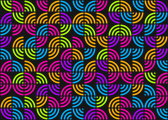 Abstract Geometric Pattern generative computational art illustration