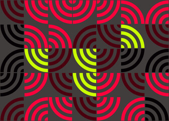 Fototapeta premium Abstract Geometric Pattern generative computational art illustration