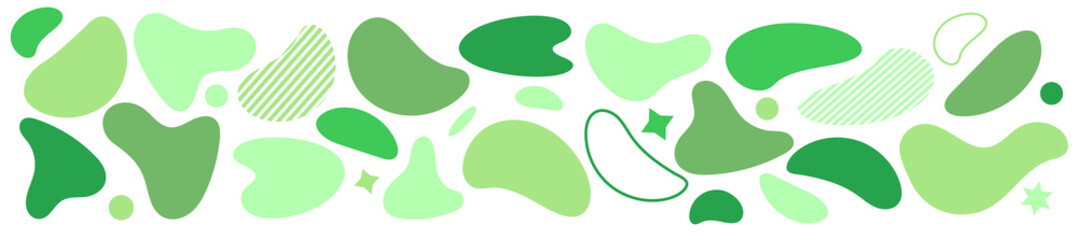 Abstract blotch shape. Liquid shape elements. Set of modern graphic elements. Fluid dynamical colored forms banner. Gradient abstract liquid shapes. Vector illustration.