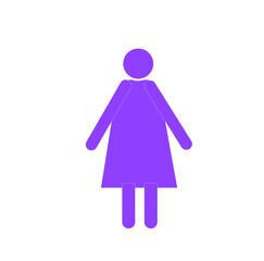 Fototapeta premium female symbol in pink color, vector icon. 