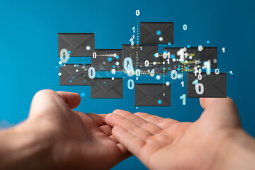 Network Communications with email symbol.