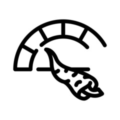 pepper spice taste scale line icon vector. pepper spice taste scale sign. isolated contour symbol black illustration