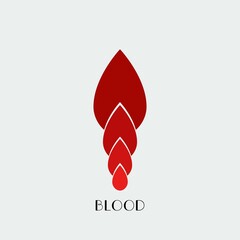Fototapeta premium Blood drops symbols on white background.&nbsp; Healthcare conceptual design 