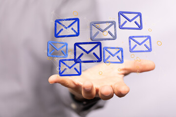 Network Communications with email symbol.