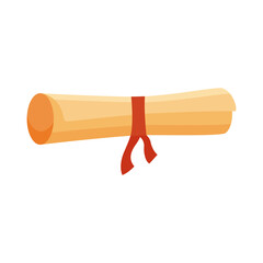 graduation certificate with ribbon