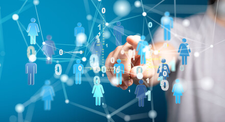 sphere network structure - abstract design connection design