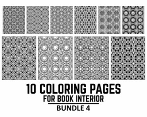 10 Coloring Pages for Book Interior Bundle 4