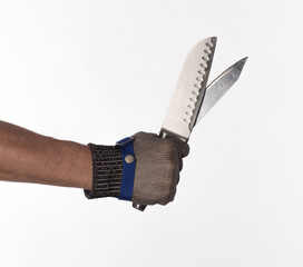 butcher metal glove isolated on white background