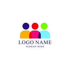 
people logo with modern colors, the color of unity, symbolizing unity, for the humanitarian community