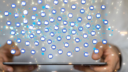 data network 3d digital info