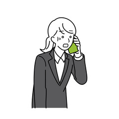 Illustration of a woman shocked by the phone.