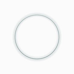 Round button. Gray interface background. 3d rendering
