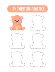 Fototapeta premium Handwriting practice educational children game