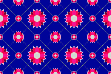 Navy blue background seamless floral pattern vector file.