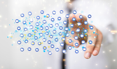 data network 3d digital info