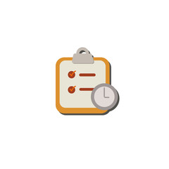 Planning flat style element illustration. time management clipart on white background. Planning flat icon.