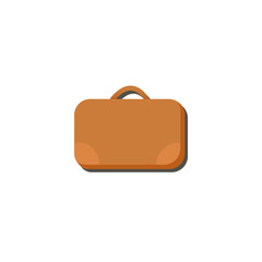 briefcase clipart on white background. briefcase flat icon.