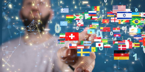 International world flag 3d digital