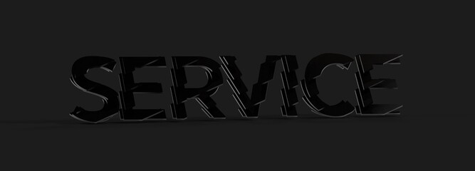 serivce word  in 3d modern