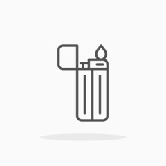 Firelighter icon. Editable Stroke and pixel perfect. Outline style. Vector illustration.
