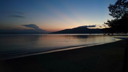 sunset on the beach