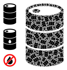 Itself recursive mosaic barrel. Vector barrel mosaic is formed from repeating recursive barrel elements. Abstract design.