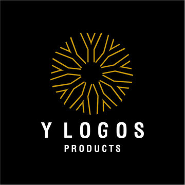 Y logo ornament logo vector image